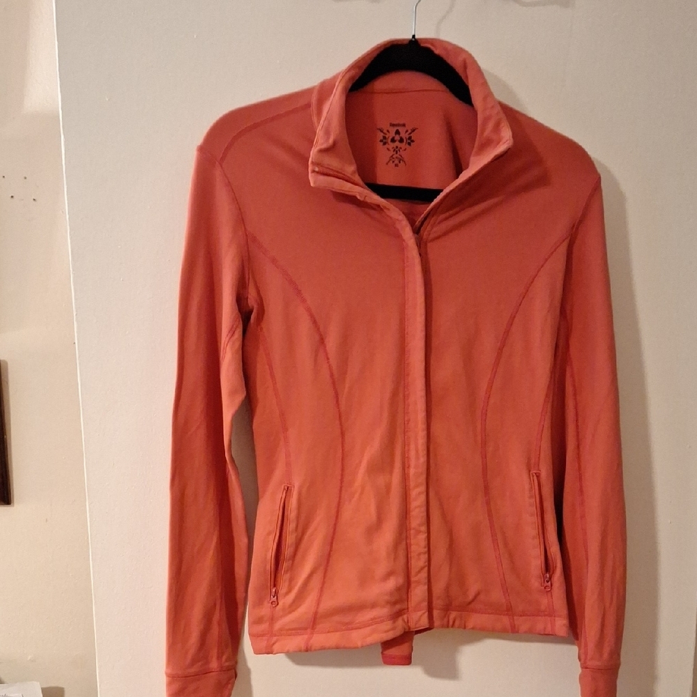 Reebok Pink Sweatshirt Athletic Zip-Up